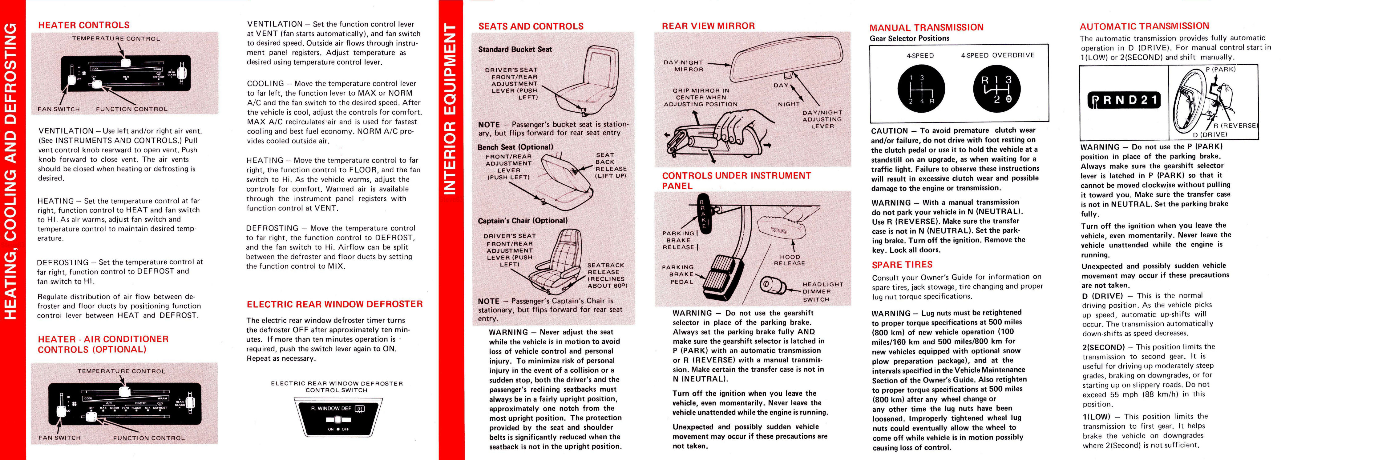 1983 Ford Bronco Operating Guide